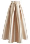 Luxurious Night Bowknot Pleated A-Line Skirt