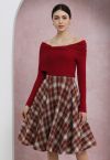 Timeless Tales Plaid Flare Skirt