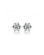 Hexagon Shape Moissanite Diamond Earrings