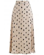 Spotted Dots Midi Slip Skirt