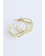 Gold Clip Circle Earrings