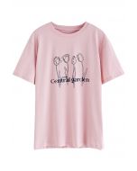 Central Garden Crew Neck T-Shirt in Pink