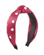 3D Heart Knotted Headband in Red