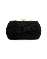 Shining Gift Knotted Clutch in Black