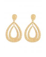 Double-Layered Teardrop Earrings in Gold