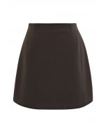 Timelessly Stylish Mini Bud Skirt in Brown