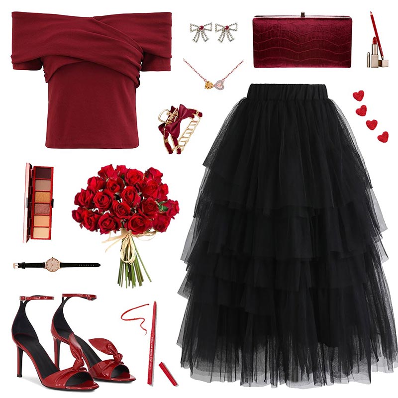 Love Me More Layered Tulle Skirt in Black - Retro, Indie and Unique Fashion